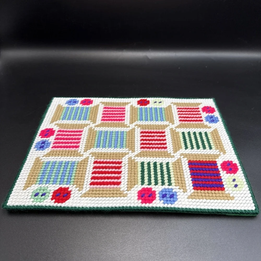 Plastic Canvas‎ Mousepad COMPLETE Spools Of Thread Cottagecore